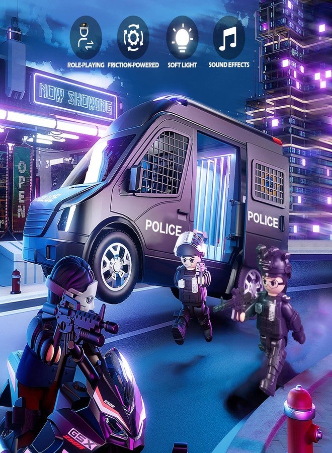 Doloowee Police Car Toy Truck for Kids 3-8, Large Toy Cars with Lights & Sounds, Emergency Vehicle Toddler Toys, Law Enforcement Role Playset, Play & Learn Toddler Toys Ages 3 4 5 6 7 8 9 10 11 12 - Image 5